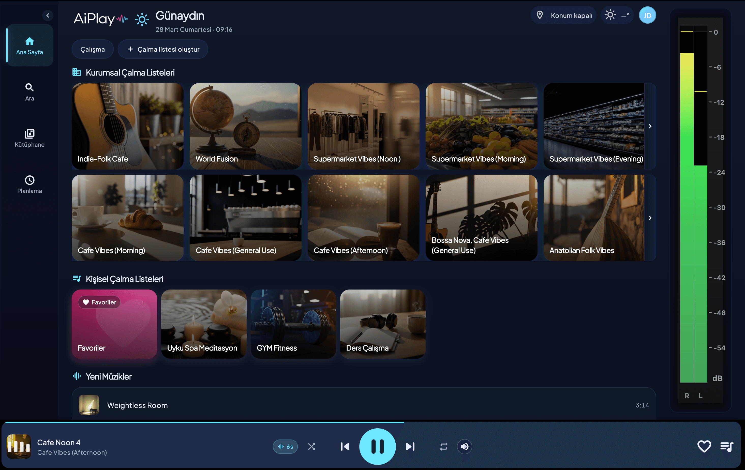 AiPlay desktop app UI mockup